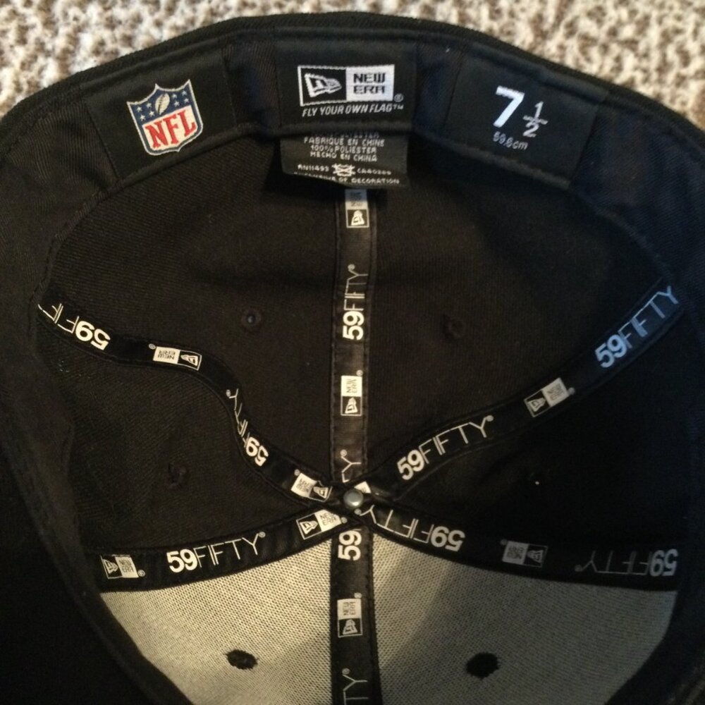 NFL Green Bay Packers Fitted NFL New Era 7 1/2 Black "PACKERS G LOGO" - Picture 4 of 4